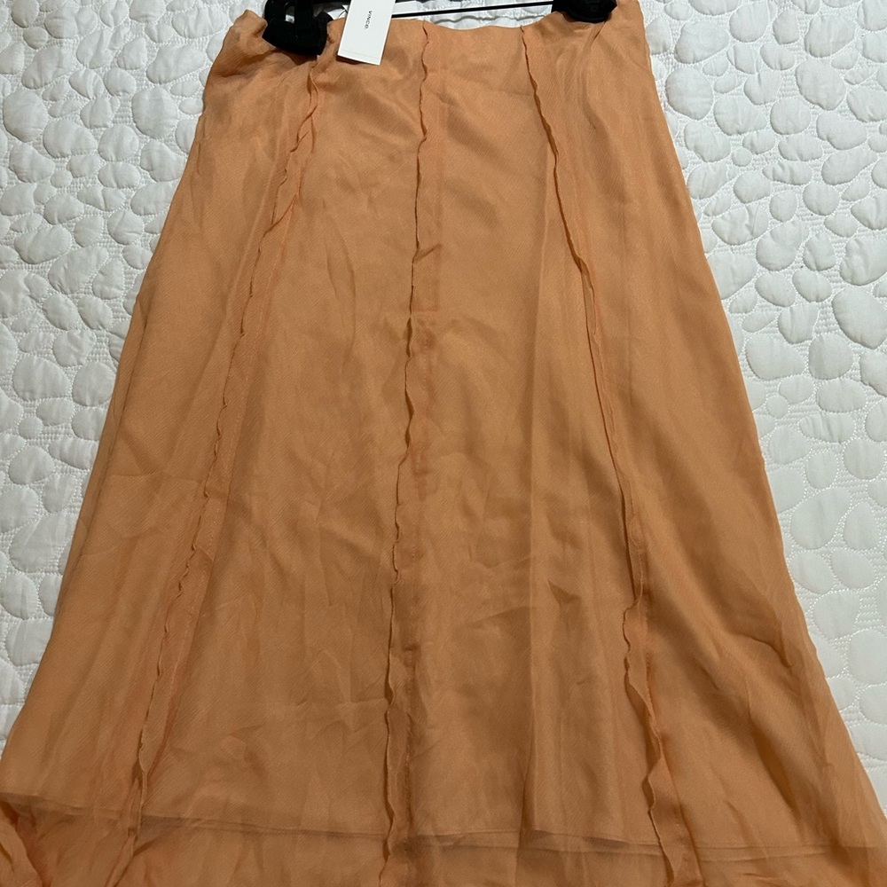 Vince Women's Maxi Skirt in Soft Orange